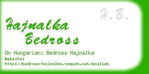 hajnalka bedross business card